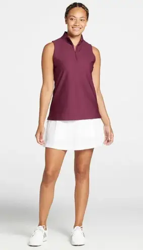 CALIA Golf Honeycomb Mesh 1/2 Zip Sleeveless Polo Ripe Boysenberry Size XL NWT Purple