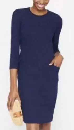 J. McLaughlin Catalyst Dress in Navy Blue Leopard Print Catalina Cloth Small