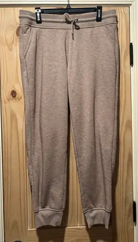 Member's Mark Women's Jogger Pants Sherpa Fleece Lined Soft Relaxed Fit Pant Tan Brown Size L - Image 1