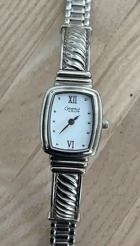 Caravelle by Bulova Ladies Watch White Dial Stainless Steel Bracelet
