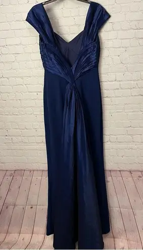 Tadashi Shoji NEW Navy Blue floor length Formal Dress Size 8 51092 dark romance