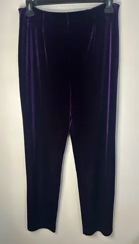 Bechamel women Purple Cropped Velvet Pants Size M Size M
