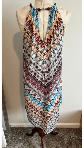 Westport 1962 Bohemian Geometric Print Halter Dress Large