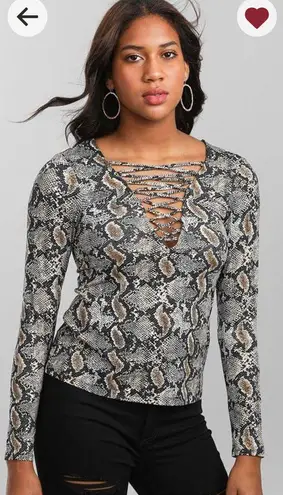 BKE Snake Print Top