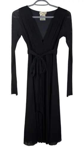 Y2k John Paul Gaultier Fuzzi Black Babydoll Dress Sz S Whimsigoth Sheer Grunge