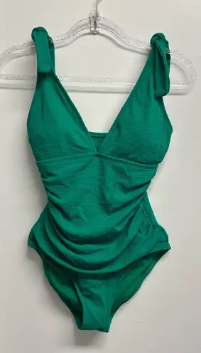 Ellen Tracy  Emerald Ruched One Piece Swimsuit - Image 1