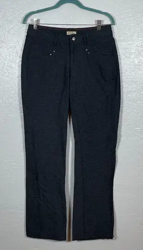 Royal Robbins Women 6 Gray Pants Pockets Stretch Adjustable Cuff Hiking Granola