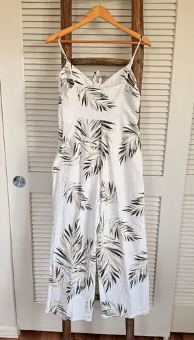 Gilli Floral Print Jumpsuit Sleeveless White Casual Summer Romper M Size M