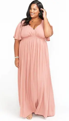 Show Me Your Mumu  Emily Empire Maxi Dress in Rustic Mauve Crisp M NWT