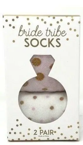 New Bride Tribe Crew Socks 2 Pair sz 9