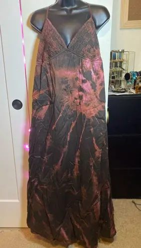 GAP Acid Wash Brown & Pink Cotton Sundress Size 16