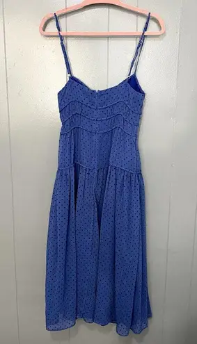 Talula La Maison h Blue Sorrento Polka Dot Sweetheart Feminine Midi Dress M