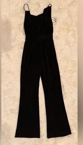 NWOT Misha Collection Moira Cowl Neck Pantsuit jumpsuit wide leg Black sz S
