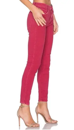 The Great Almost Skinny Cherry Pie Red Ankle Jeans Size 28