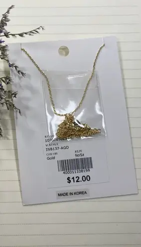 Gold “M” Initial Necklace – Boutique Letter Pendant (NWT)