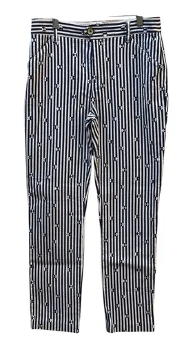 Anthropologie ‎ Striped The Essential Slim Pants Size 2 Nautical Fisherman - Image 1