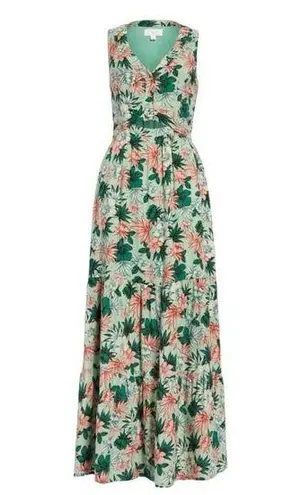 Lost + Wander  Island Hopper Mint Floral Tropical Maxi Dress Size Medium