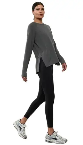 Athleta Womens Coaster Luxe Recover Sweatshirt Charcoal Grey Heather Size XS