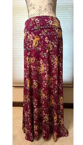 LuLaRoe Small Purple Floral Maxi Skirt