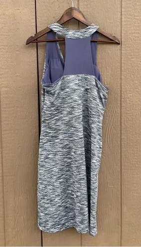 MPG Womens Dress Purple White Workout Active Built in Bra Mesh Pockets Size XL