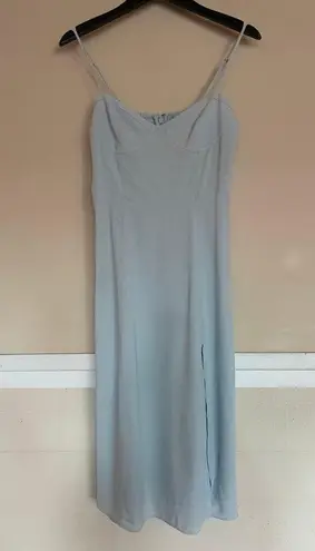 Aritzia SUN DEH Viola Midi Slip Dress Blue Small S