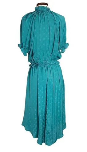 Current Air Anthropologie jacquard satin midi dress