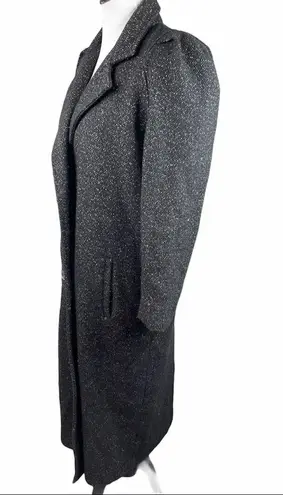 New York Girl Long Peacoat Black White Size 8