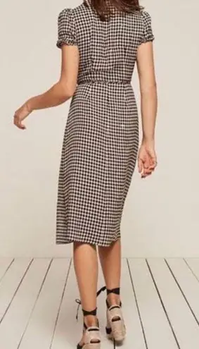 Reformation checker midi dress NWT