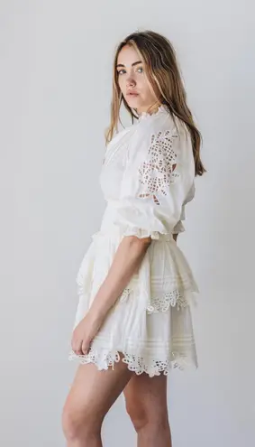 Cleobella NWT  Valeria Ivory Eyelet Lace Organic Cotton Mini Dress