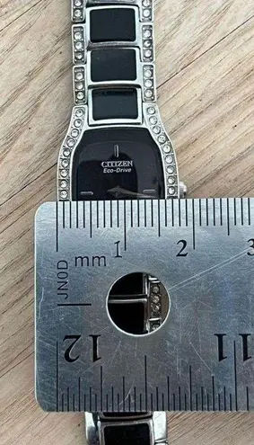 Citizen Eco-Drive Ladies Watch Crystals Black Dial and Bracelet Solar Powered