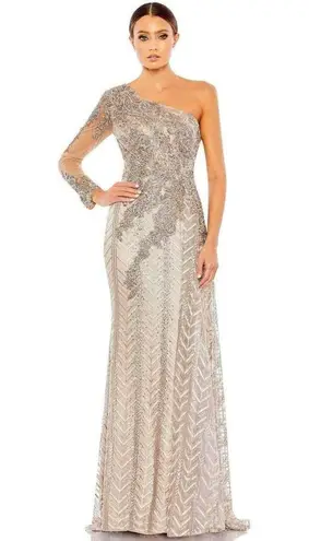 Mac Duggal Embellished One Shoulder A Line Gown Size 14