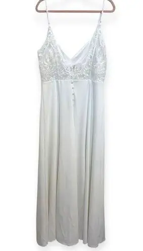 Lulus Forever a Fairytale White Lace Sleeveless Maxi Dress – Approx Size XL