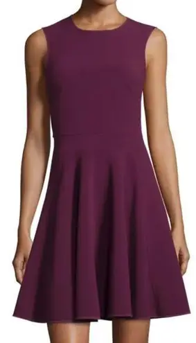 Rebecca Taylor  Dress Fit & Flare Sleeveless Suiting Circle Purple Womens size 8