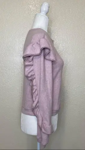 Leyden Ruffle Sleeve Sweater in Pink Size XL NWT