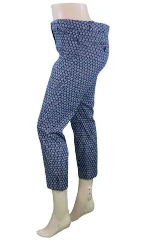 Zac and Rachel Black and White Diamond Print Slim Fit Dressy Ankle Pants