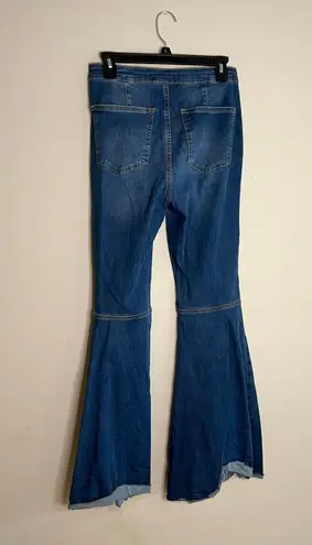 Free People Just Float On Women’s Dark Acid Washed Wide Leg Denim Jeans