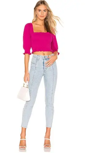 Free people brenyce smocked crop top clearance