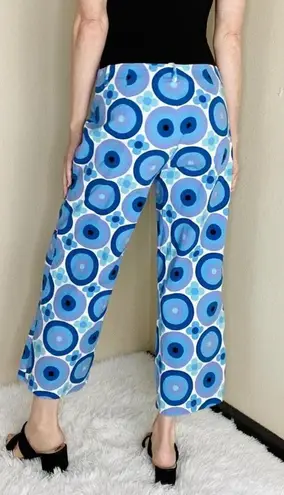 Cambridge Vintage Y2K  Dry Goods Co. Blue Floral Evil Eye Cropped Pants