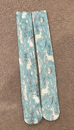 Rabbit/ Bunnies casual knee high socks/ leg warmer/ boot socks for girls Blue