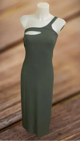 LNA NWOT Revolve Etten Rib Dress in Olive Green Size XL