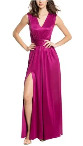 Dress the Population Krista Floor Length Gown, Dark Magenta, Medium, NWT