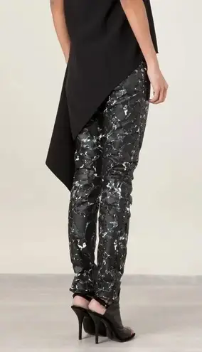 Balenciaga Mid-Rise Skinny Leg Jeans Abstract Print Sz 42