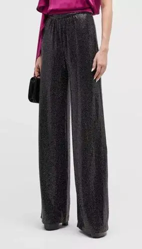 Ramy Brook Gavin Metallic Sequin Wide Leg Pants Size 6 NEW