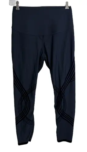 Fanka Body Sculpt Capri Leggings Womens Medium Black Reversible Workout Gym