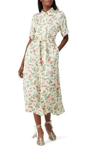 Hofmann Copenhagen Gabriella Shirt Dress in Cream 34 2 Womens Midi Tie Red Size undefined