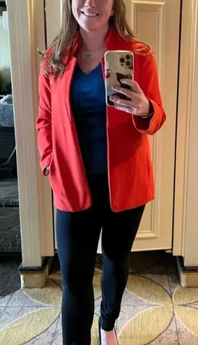 Of Mercer Red Clarkson Blazer Classic Minimalist Size 6