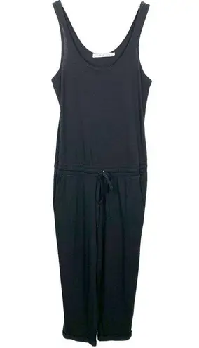 Michael Stars  Womens Theo Tank Jumpsuit Black Cotton Modal Tie Waist Size Small