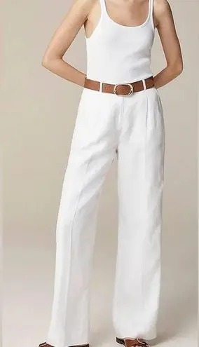 Michael Antonio ANTONIO MELANI Emmeline High Rise Wide Leg Linen Pants in Ivory Size 2 NWT