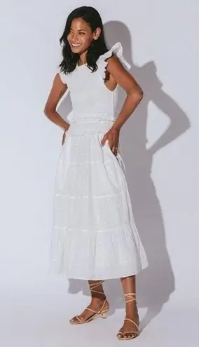 Cleobella NWT Emmy Midi dress size XL white eyelet lace smock