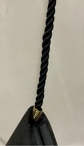 Whiting & Davis Vintage 70’s-80’s Saks Fifth Ave black silk geometric envelope crossbody bag